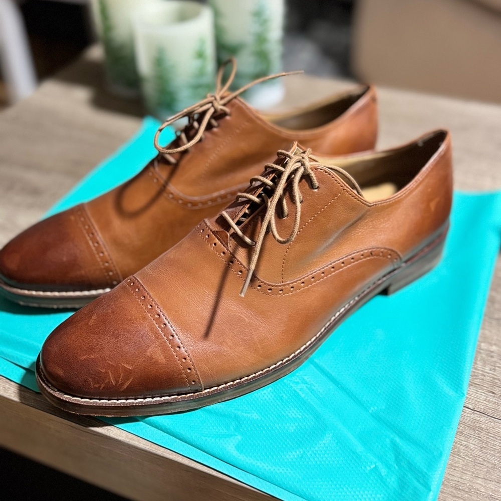 Cole Haan Brown Leather Men's Oxford Shoes